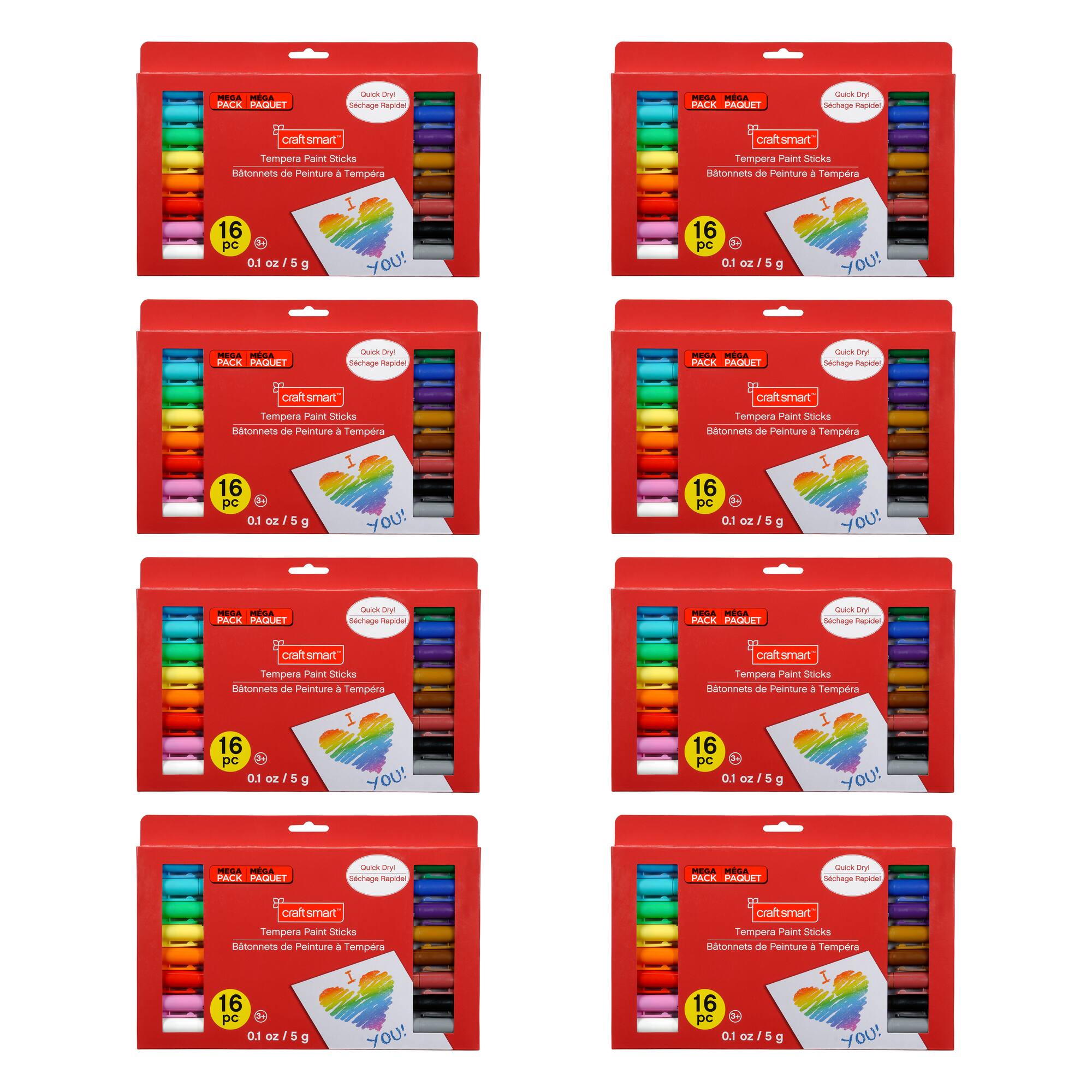 8 Pack: Tempera Paint Sticks by Craft Smart™